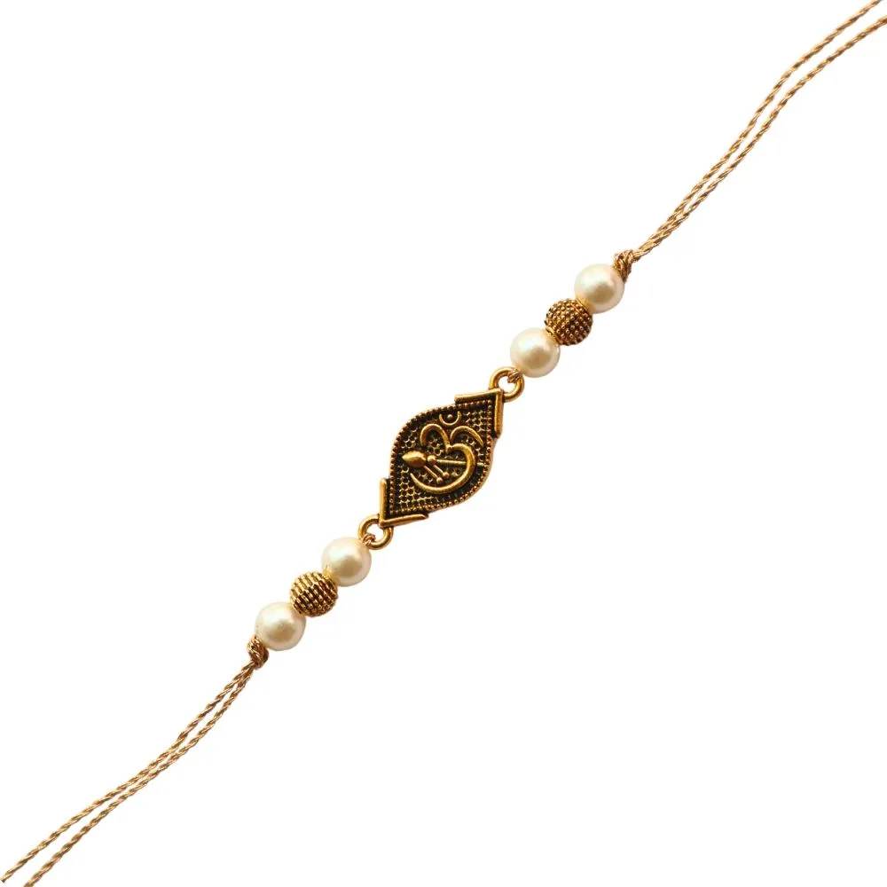 Designer Golden Aum Rakhi, Raksha Bandhan Special
